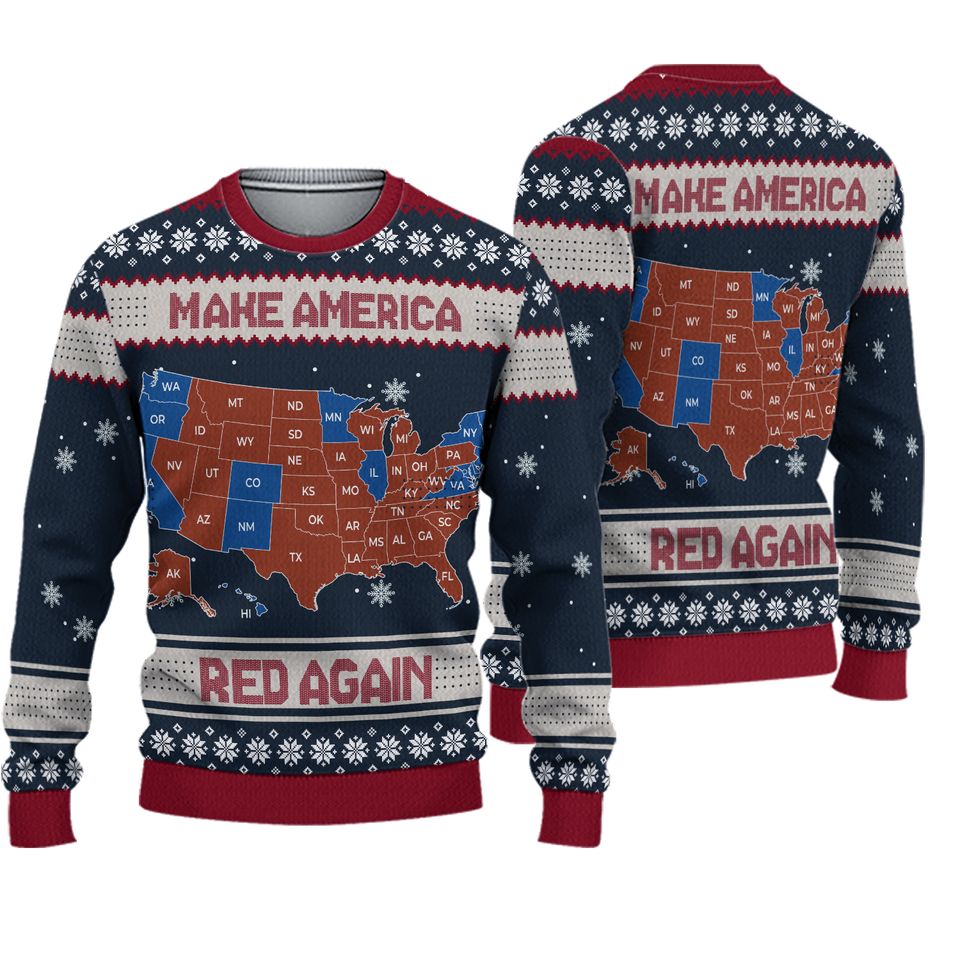 President Trump 45 47 Ugly Sweater, More Coverage Than Verizon Christmas