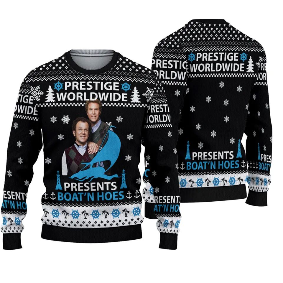 Prestige Worldwide Boats And Hoes Movie Ugly Christmas Sweater