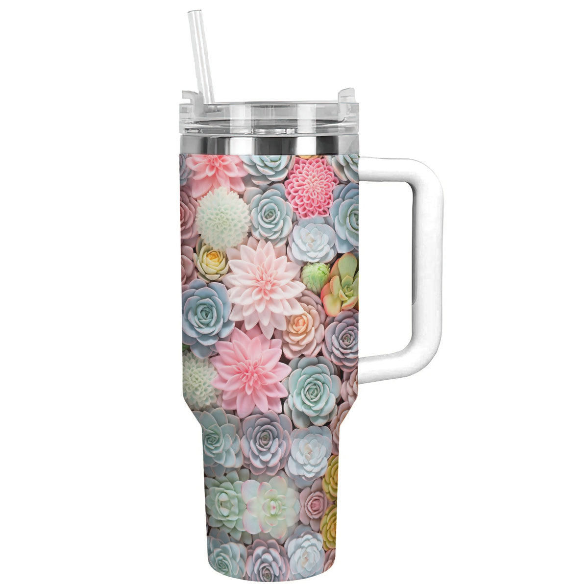 Pretty Succulents Lovely Custom Stanley Cup 40 oz 30 oz Tumbler With HandleTVC2301789
