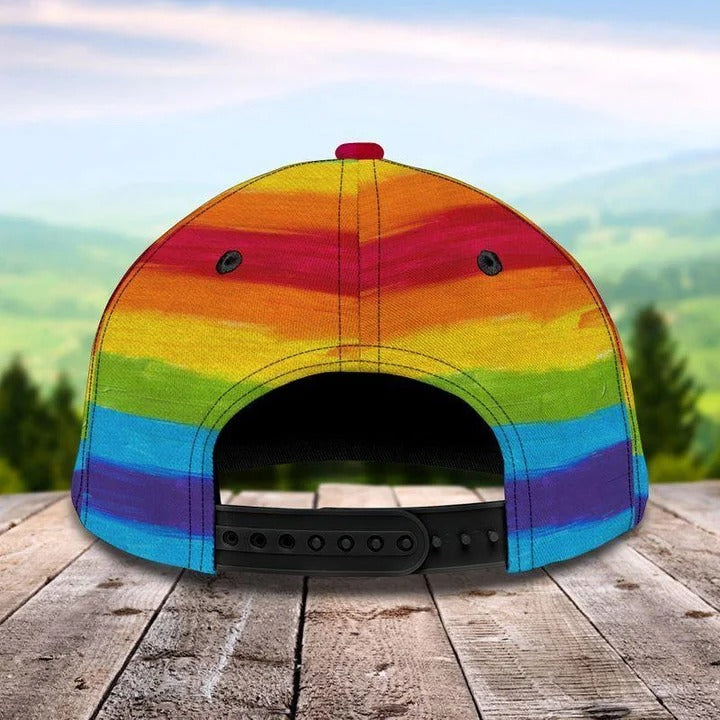 Pride Baseball 3D Cap, All For Love Biker LGBT Printing Baseball Cap Hat, 3D Printed Lgbt Hat Trucker Hats Custom Hats Gifts For Men & Women