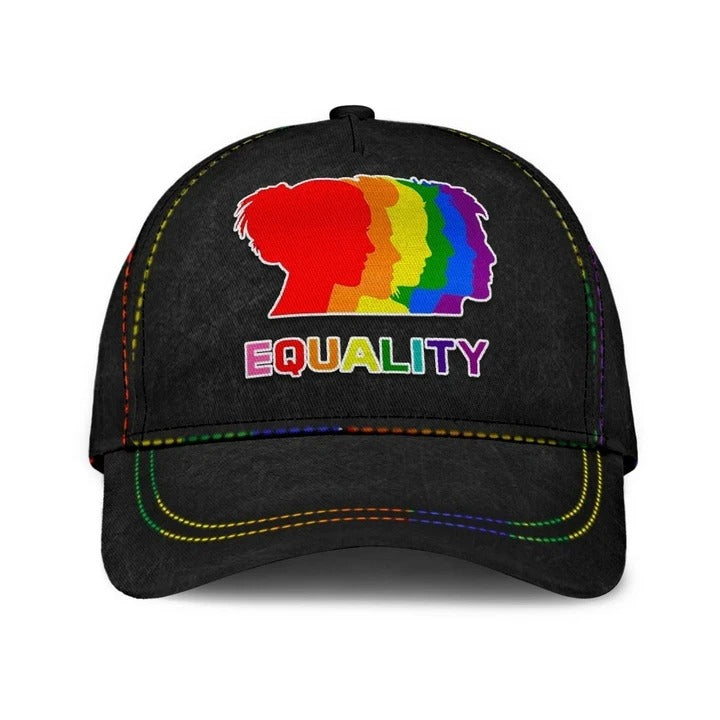 Pride Baseball 3D Cap, All For Love Biker LGBT Printing Baseball Cap Hat, 3D Printed Lgbt Hat Trucker Hats Custom Hats Gifts For Men & Women