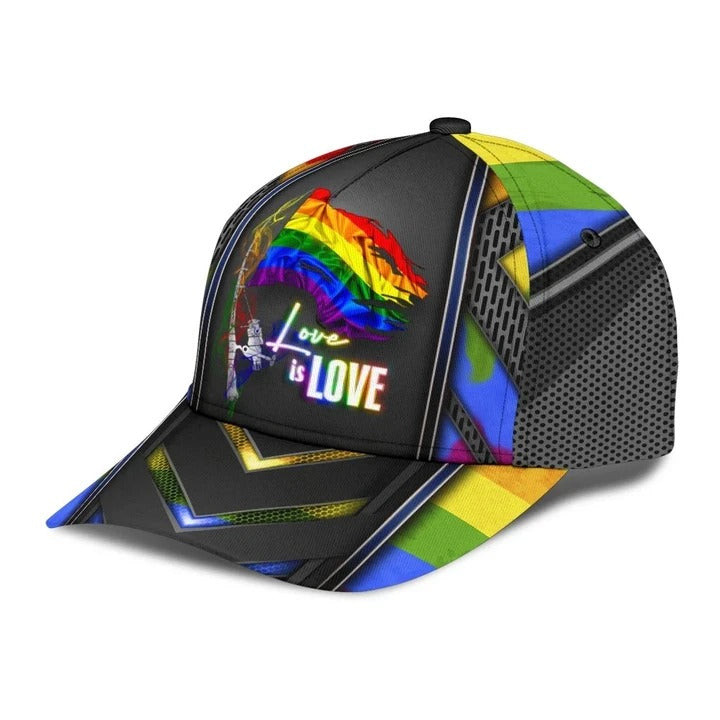 Pride Baseball Cap For Him, Equality Pride Love Is Love Lgbt Printing Baseball Cap Hat, Gaymer Gifts Trucker Hats Custom Hats Gifts For Men & Women