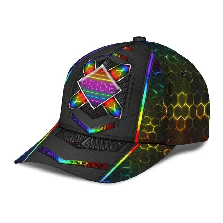 Pride Baseball Cap Hat For Gayman Fascinating Lgbt Pride Neon 3D Printing Baseball Cap Hat Trucker Hats Custom Hats Gifts For Men & Women
