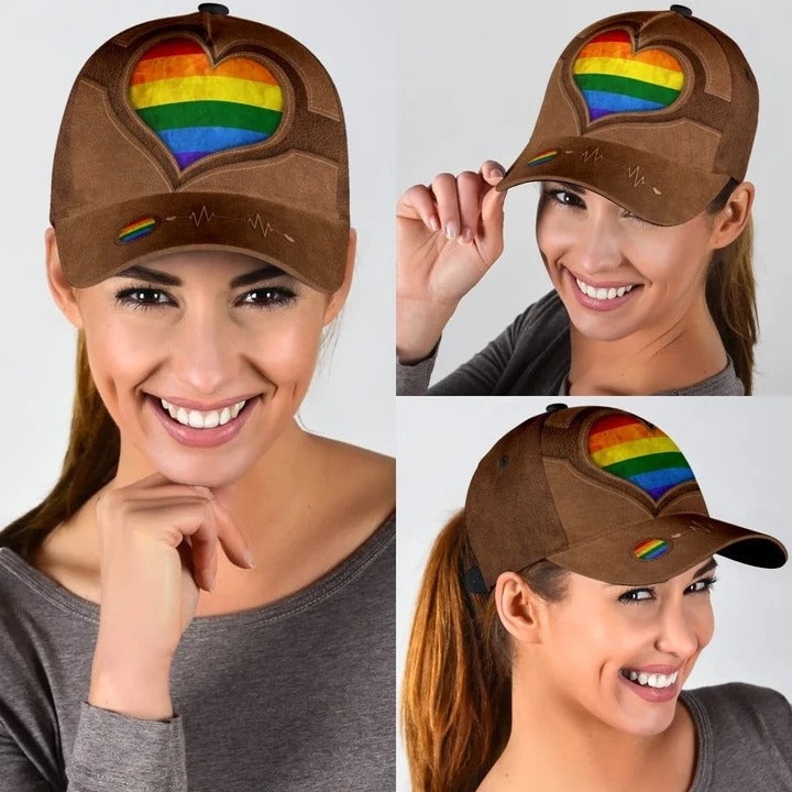 Pride Cap For Lesbian, Gaymer Best Gifts, Be Proud Be Visible Lgbt All Over Printed Baseball Cap Hat Trucker Hats Custom Hats Gifts For Men & Women
