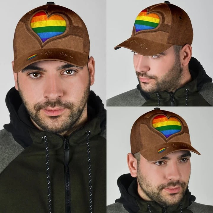 Pride Cap For Lesbian, Gaymer Best Gifts, Be Proud Be Visible Lgbt All Over Printed Baseball Cap Hat Trucker Hats Custom Hats Gifts For Men & Women