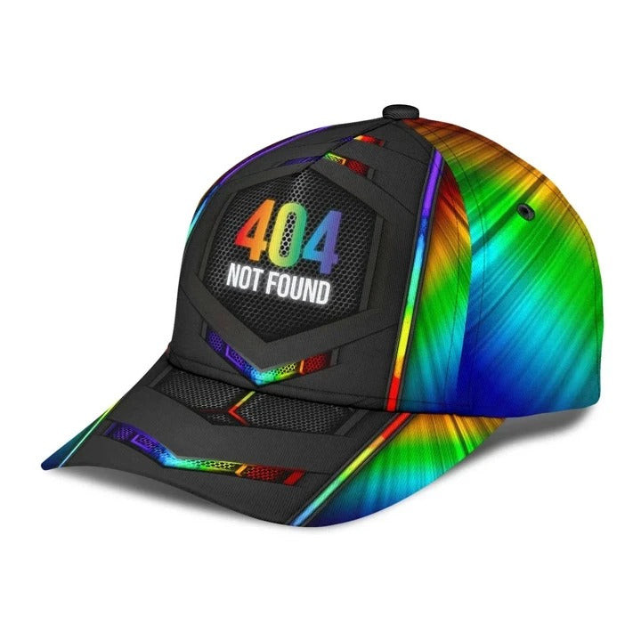 Pride Cap For LGBTQ, LGBT Printing Baseball Cap Hat 404 Not Found, All Over Print 3D Gay Lesbian Cap Trucker Hats Custom Hats Gifts For Men & Women