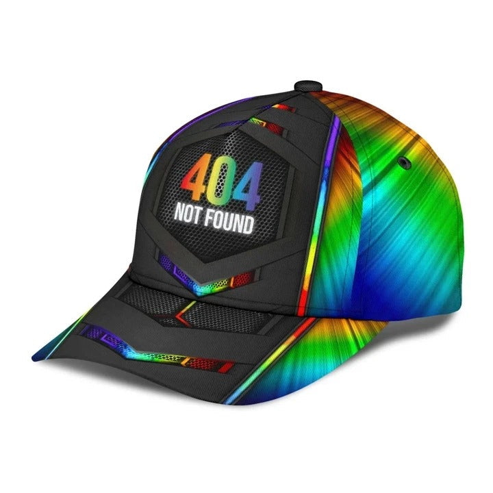 Pride Cap For LGBTQ, LGBT Printing Baseball Cap Hat 404 Not Found, All Over Print 3D Gay Lesbian Cap Trucker Hats Custom Hats Gifts For Men & Women