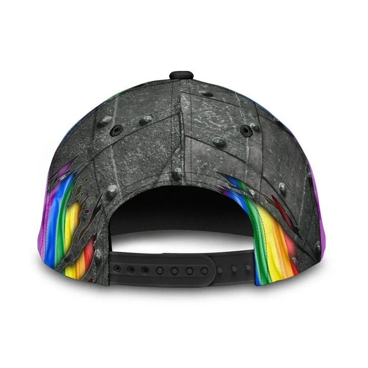 Pride Classic Cap, Being Yourself Ribbon Awareness LGBT 3D Classic Cap Trucker Hats Custom Hats Gifts For Men & Women