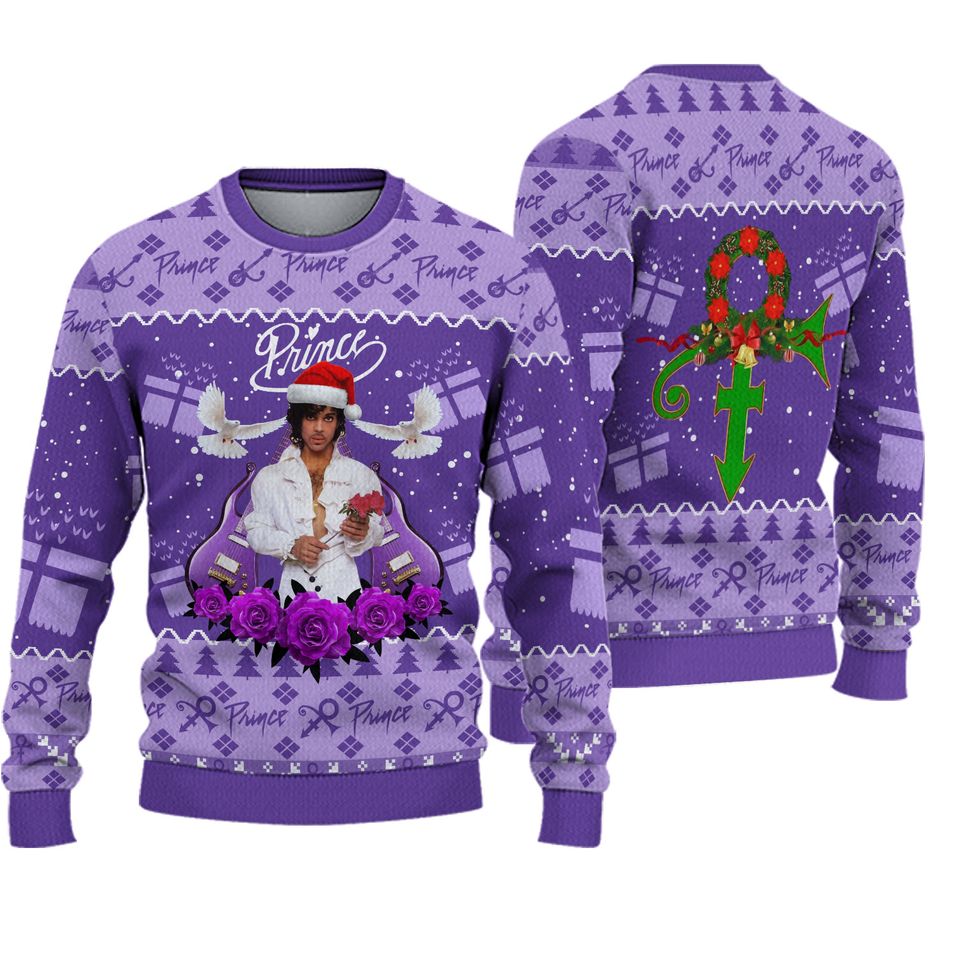 Prince Love Is In The Pur Rain 2024 Xmas Ugly Sweater