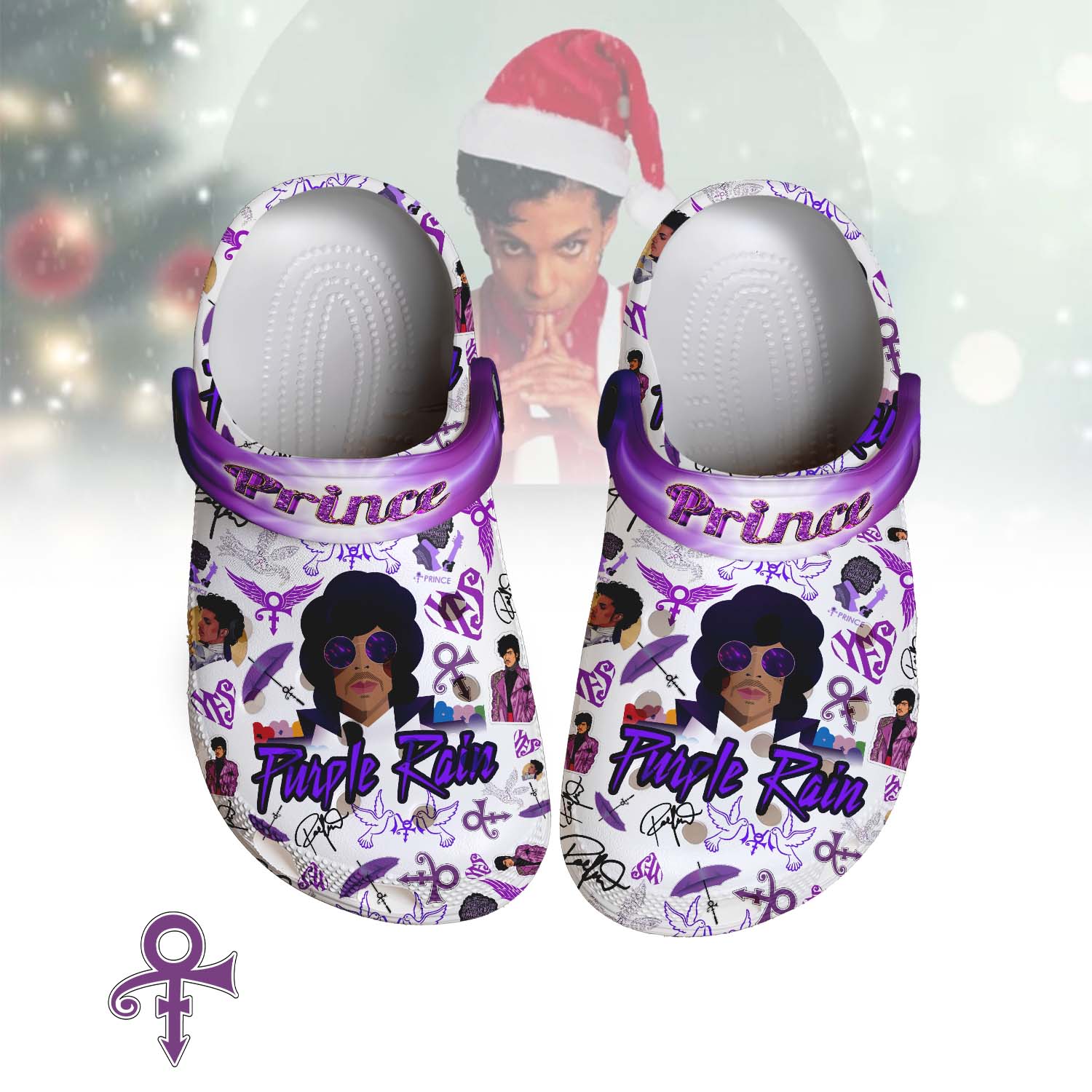 Prince Music Christmas Crocs Crocband Clogs Shoes Comfortable For Men Women and Kids