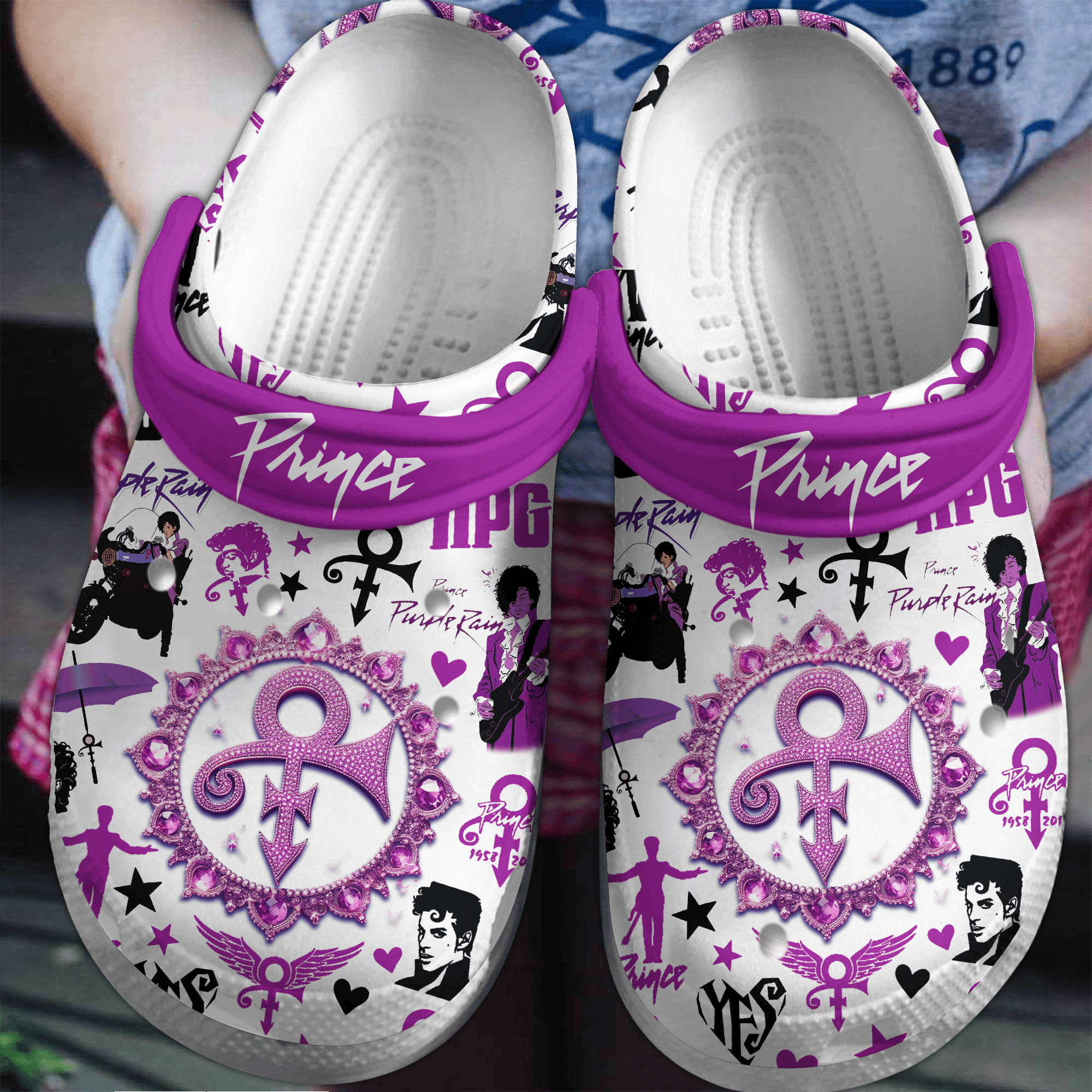 Prince Music Crocs Crocband Clogs Shoes Comfortable For Men Women and Kids