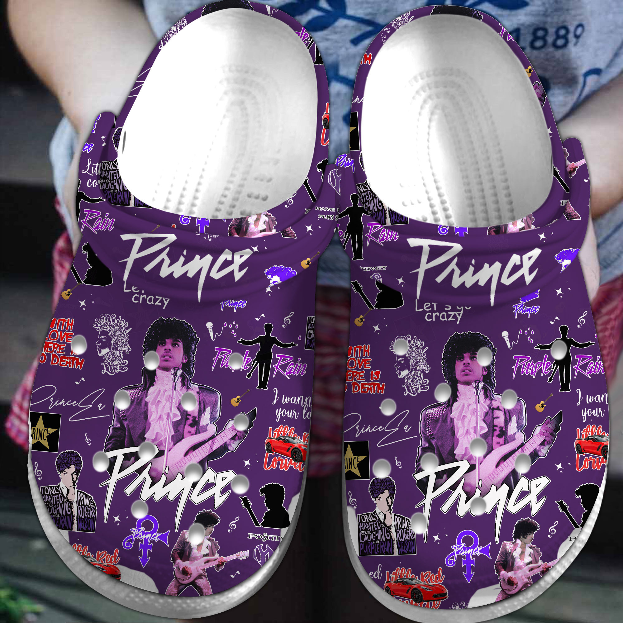 Prince Music Crocs Crocband Clogs Shoes Comfortable For Men Women and Kids