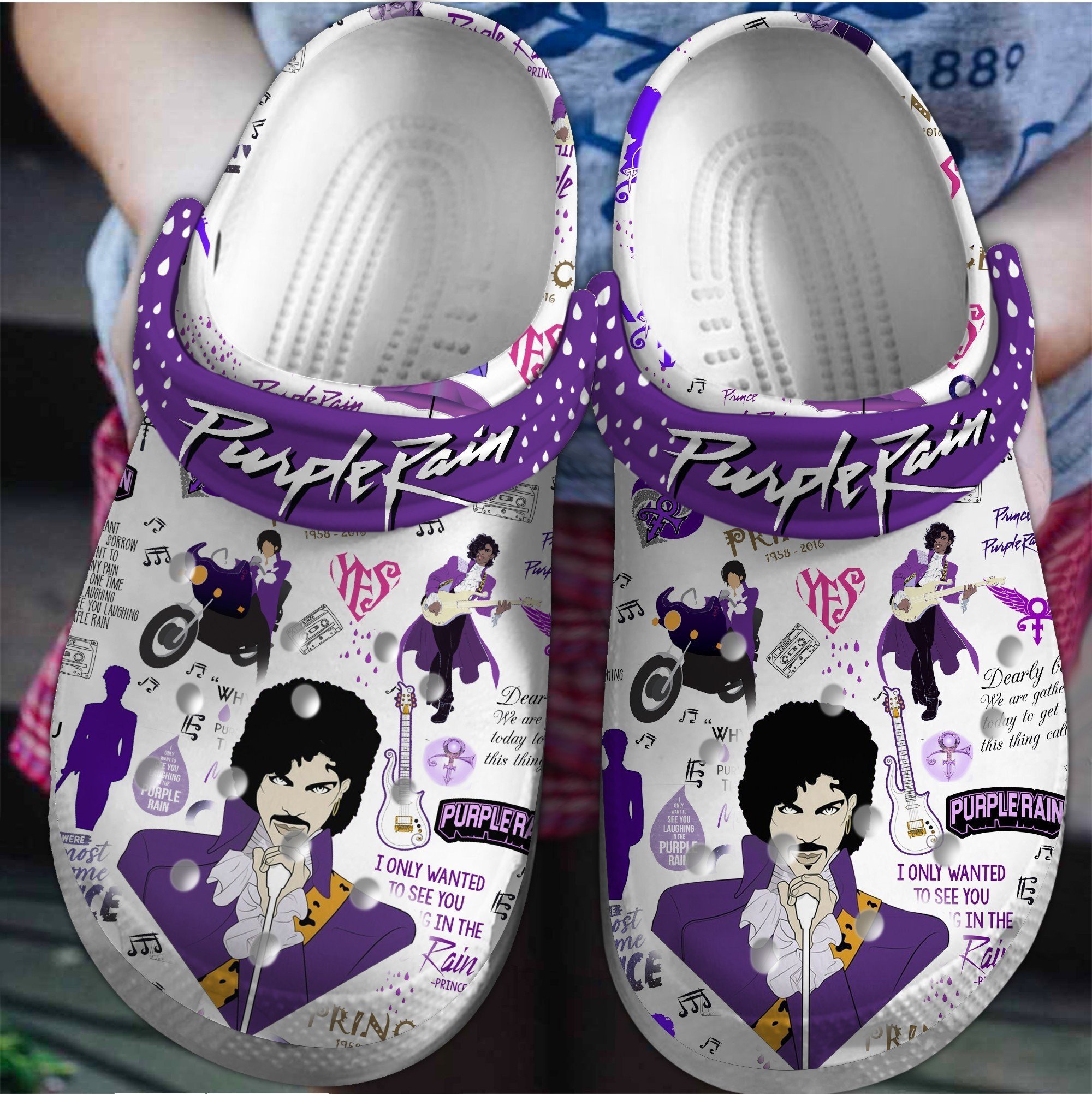 Prince Music Crocs Crocband Clogs Shoes Comfortable For Men Women and Kids
