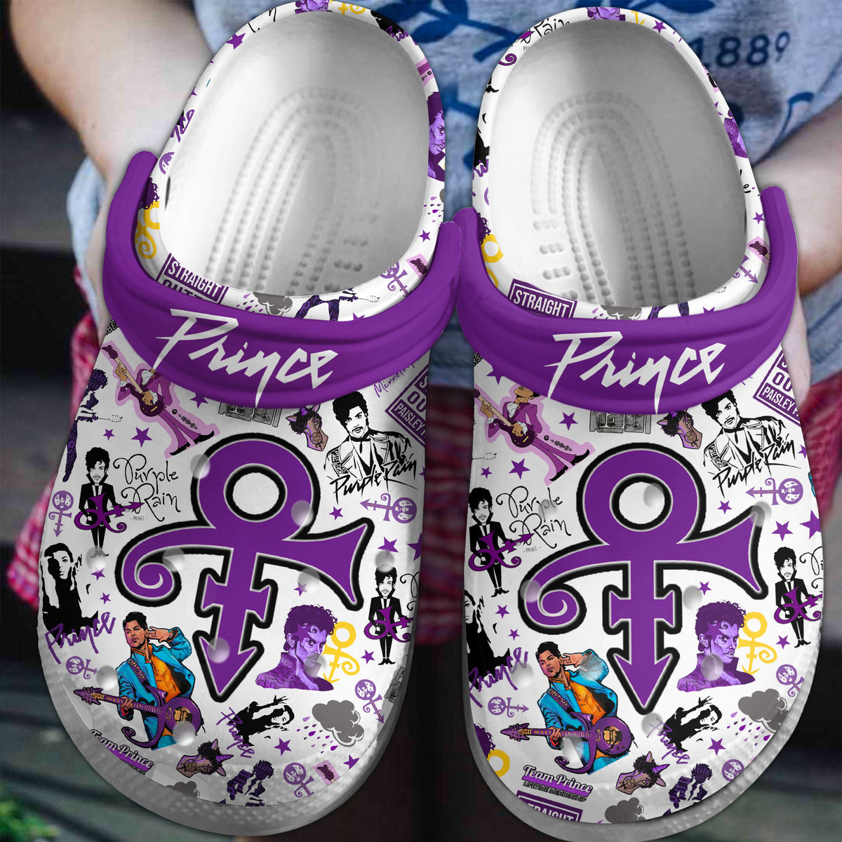 Prince Music Crocs Crocband Clogs Shoes Comfortable For Men Women and Kids
