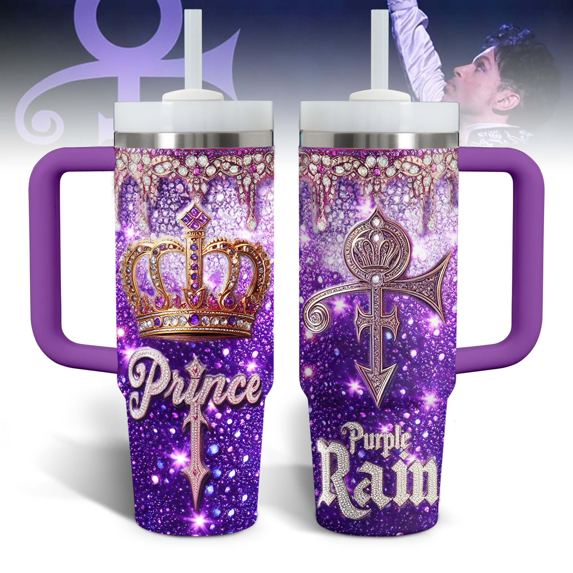 Prince Rogers Nelson Music Custom Stanley Cup 40 oz 30 oz Tumbler With HandleTVC2301766