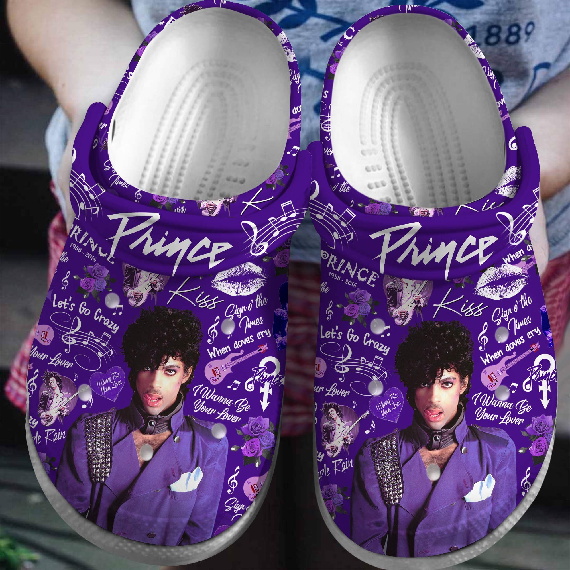 Prince Singer Music Crocs Crocband Clogs Shoes Comfortable For Men Women and Kids