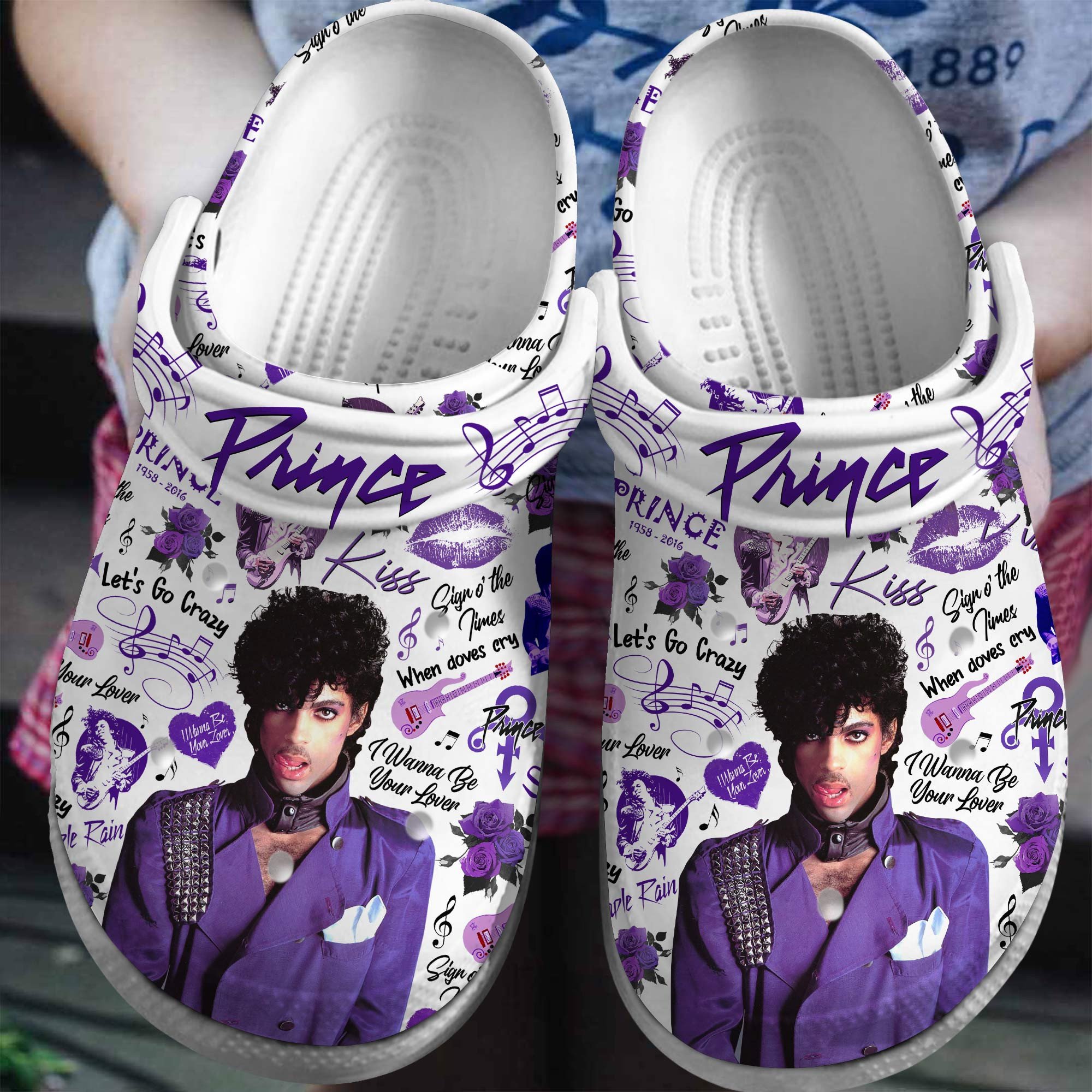 Prince Singer Music Crocs Crocband Clogs Shoes Comfortable For Men Women and Kids
