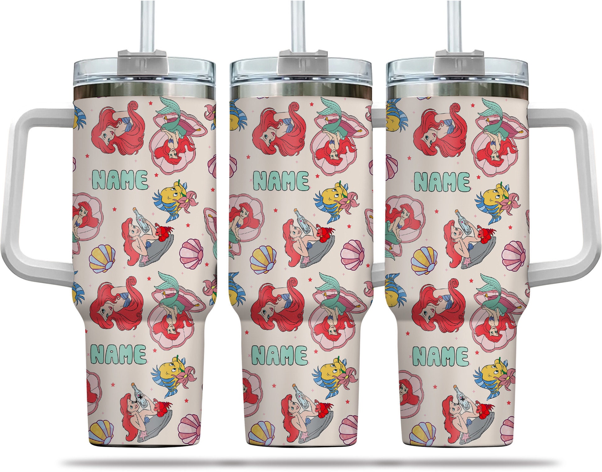 Princess Ariel The Little Mermaid Disney Cartoon Custom Stanley Cup 40 oz 30 oz Tumbler With HandleTVC2301973