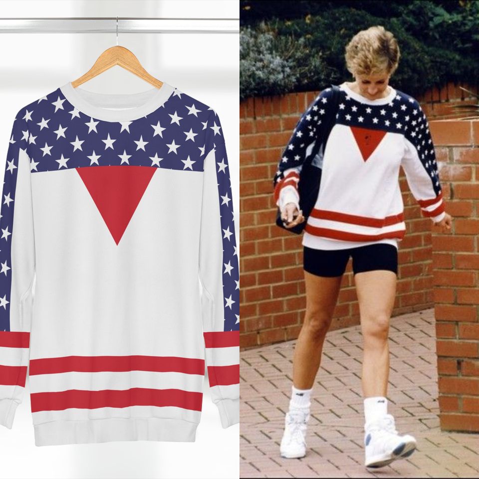 Princess Diana Inspired Sweatshirt, Lady Diana Shirt, Retro Vintage Sweat, 90s Tshirt