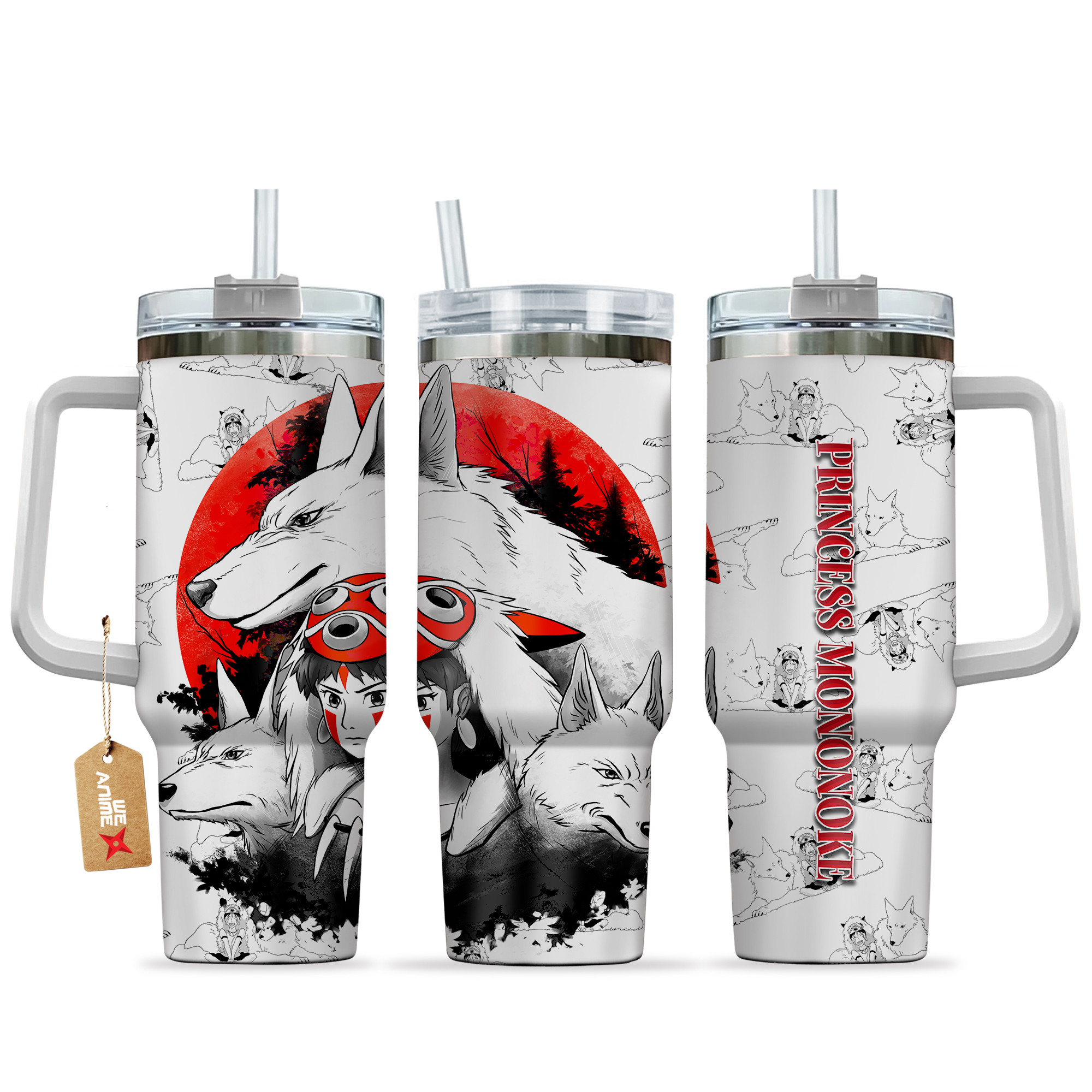 Princess Mononoke Anime Custom Stanley Cup 40 oz 30 oz Tumbler With HandleTVC2301154