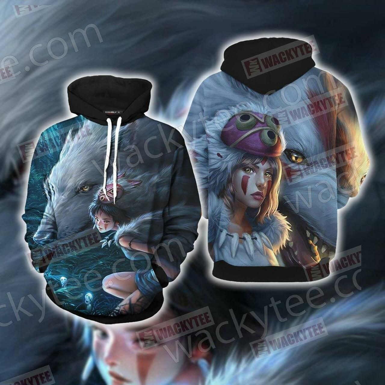 Princess Mononoke New Look 3D All Over Print Hoodie, Zip Hoodie