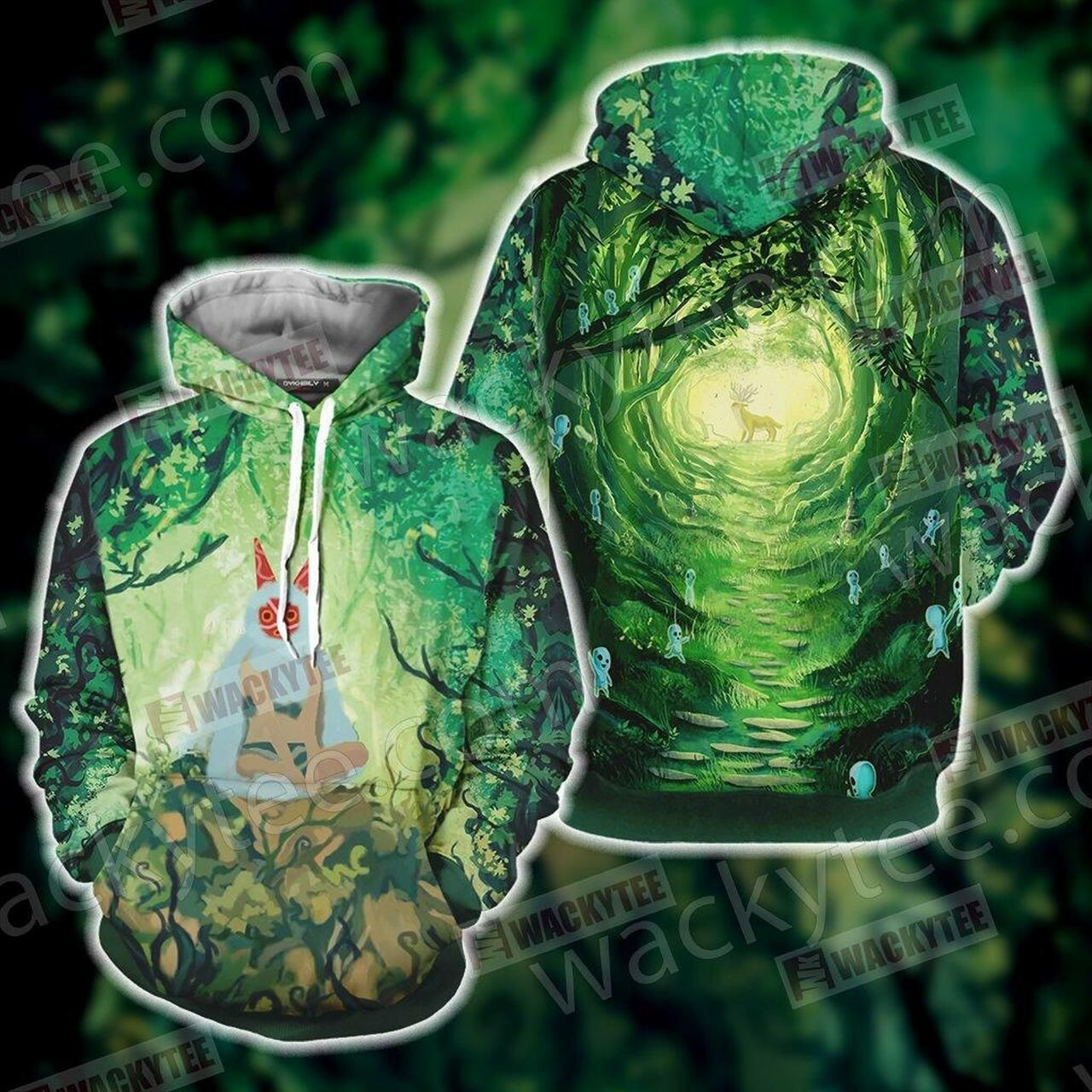 Princess Mononoke Unisex 3D All Over Print Hoodie, Zip Hoodie