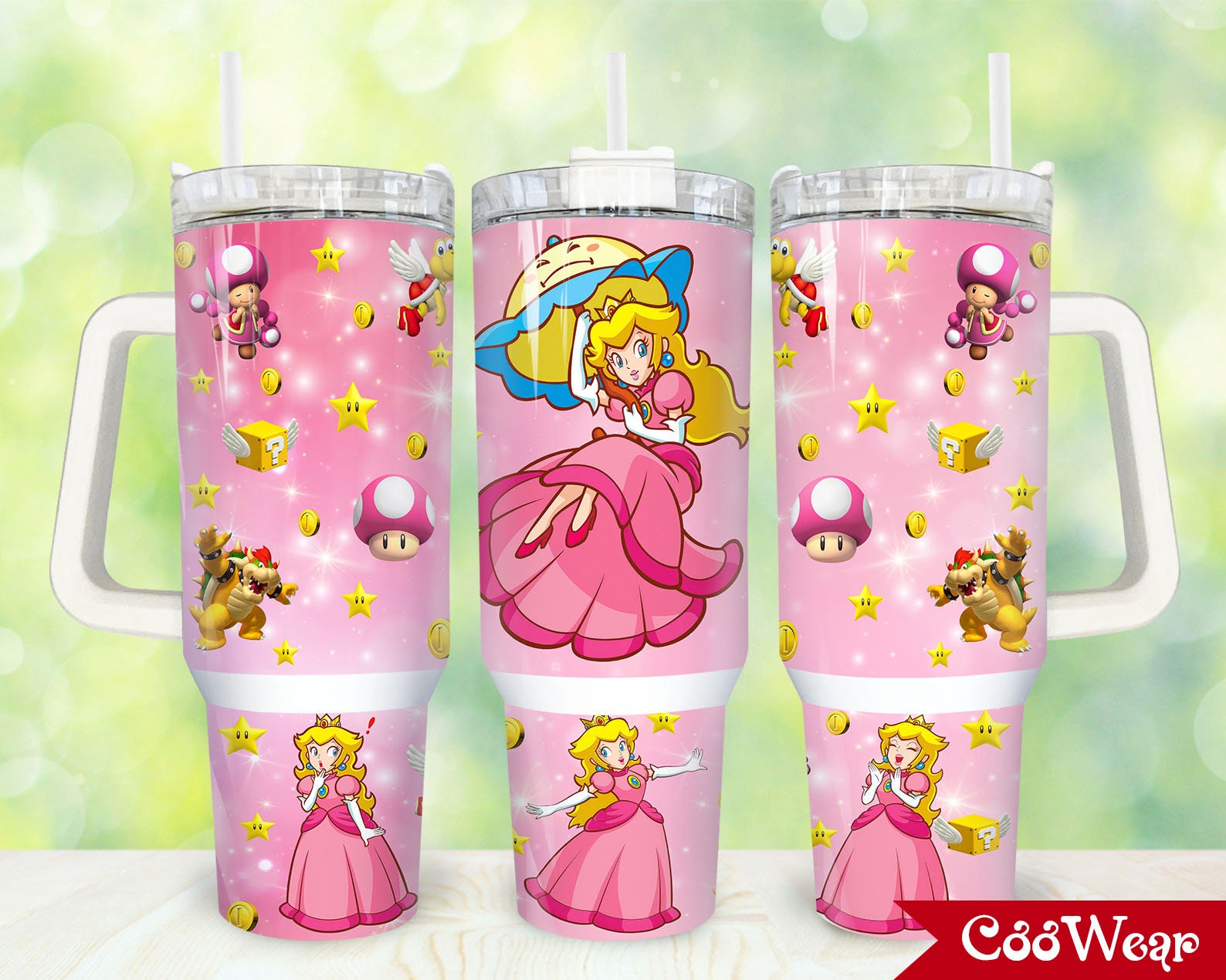 Princess Peach Super Mario Games Custom Stanley Cup 40 oz 30 oz Tumbler With HandleTVC2301864