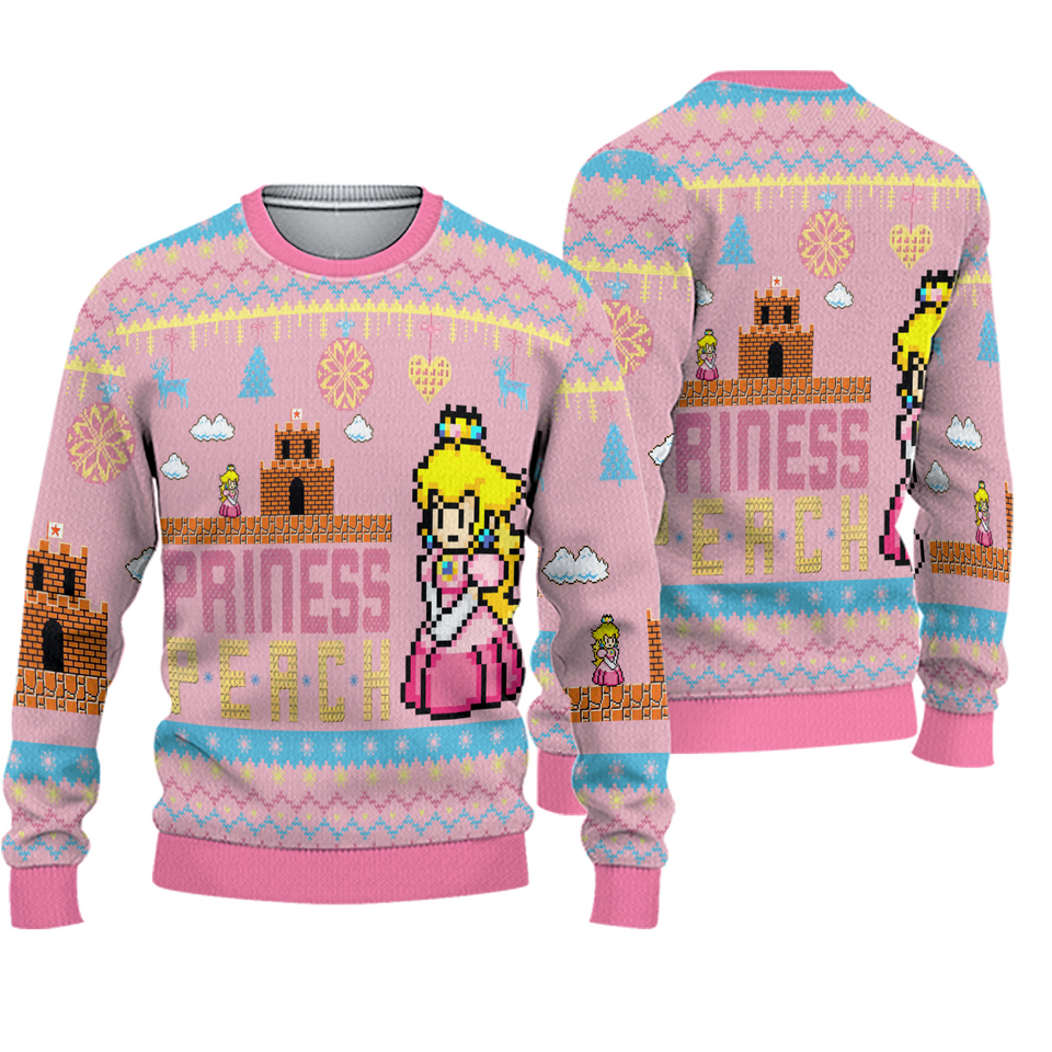 Princess Peach Ugly Christmas Sweatshirt