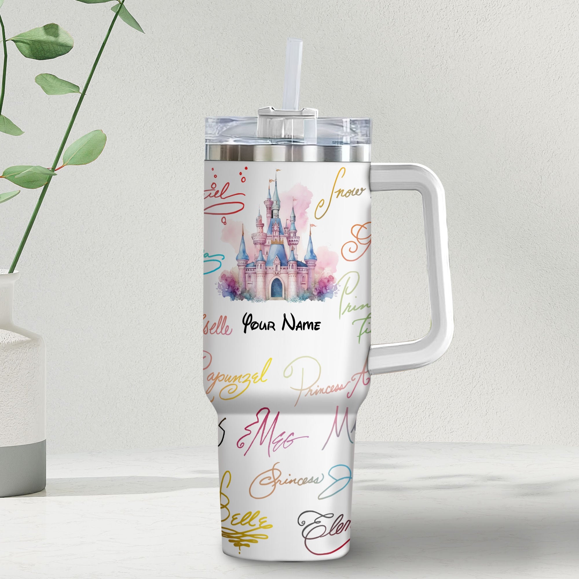 Princess Signature Disney Cartoon Custom Stanley Cup 40 oz 30 oz Tumbler With HandleTVC2301977