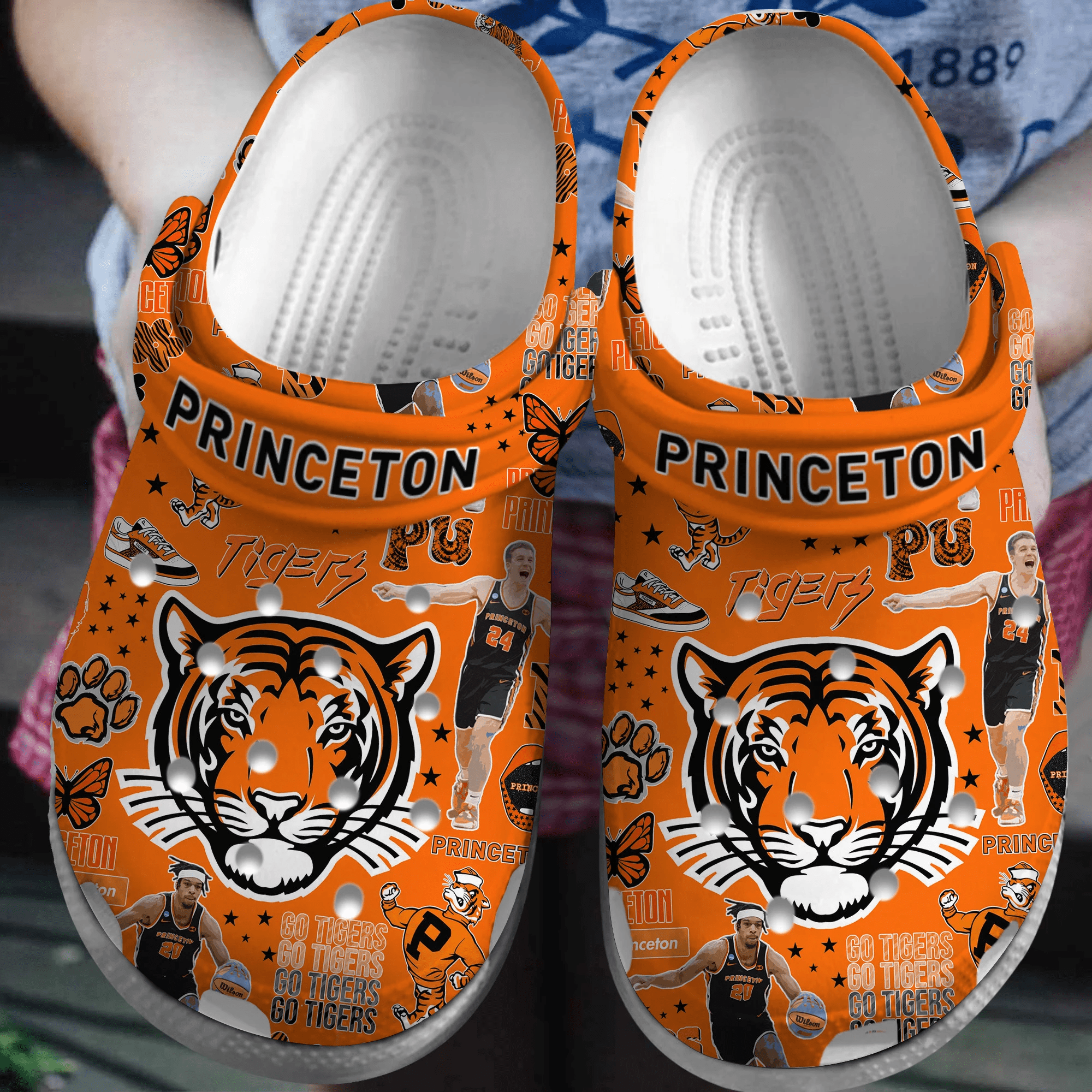 Princeton Tigers NCAA Sport Crocs Crocband Clogs Shoes Comfortable For Men Women and Kids