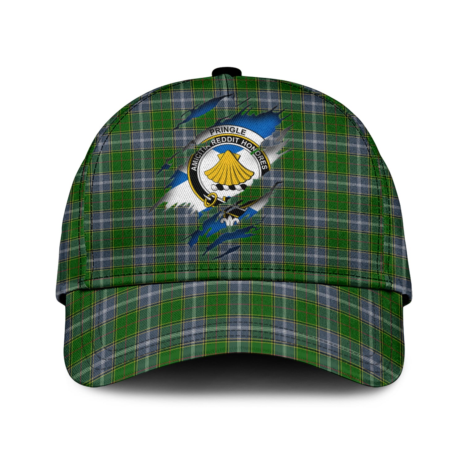 Pringle Tartan Plaid Cap, Family Crest In Me Style Tartan Baseball Cap TS23 Trucker Hats Custom Hats Gifts For Men & Women