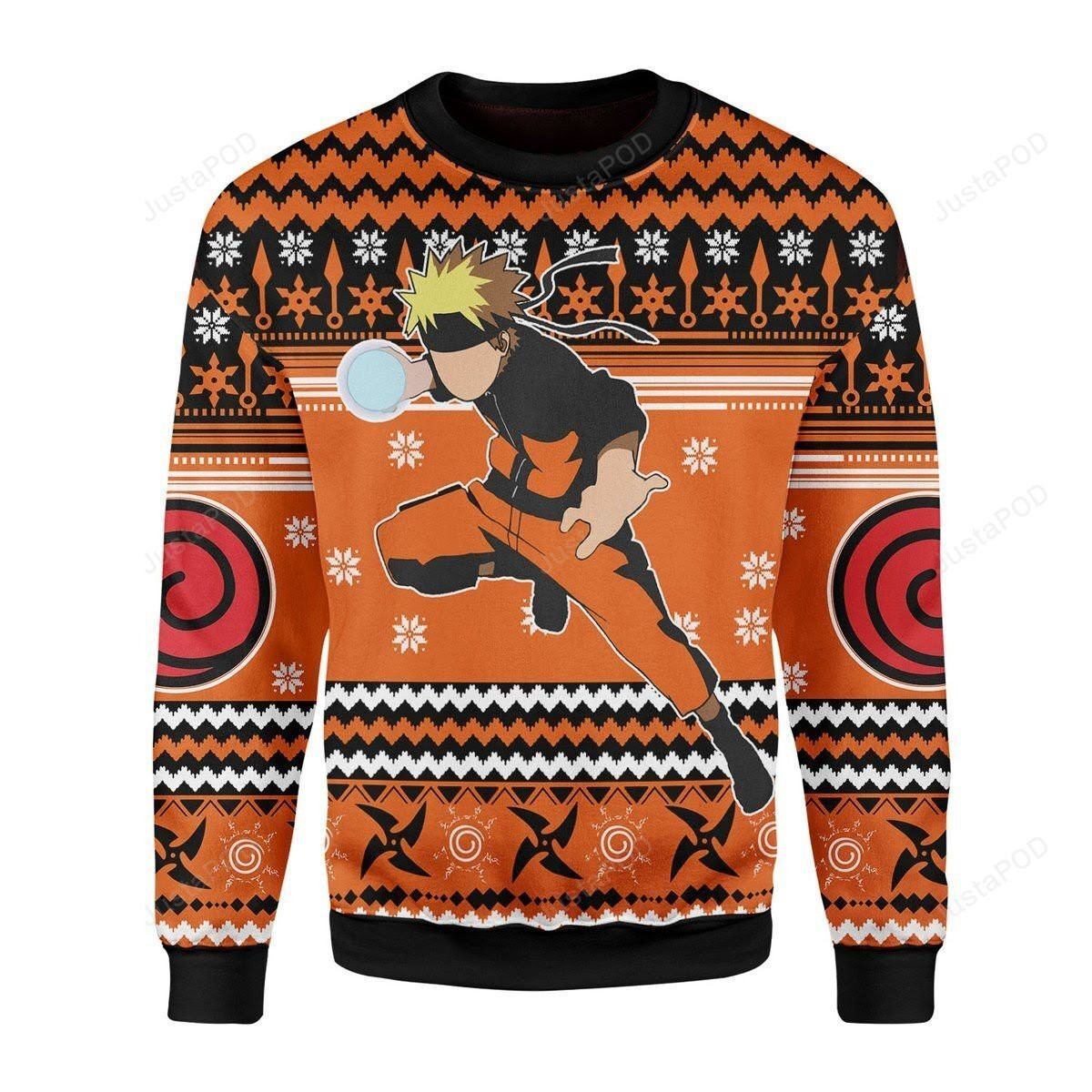 Printkay Unisex Christmas Ninja Ugly Christmas Sweater Adult 3D Funny Matching for family