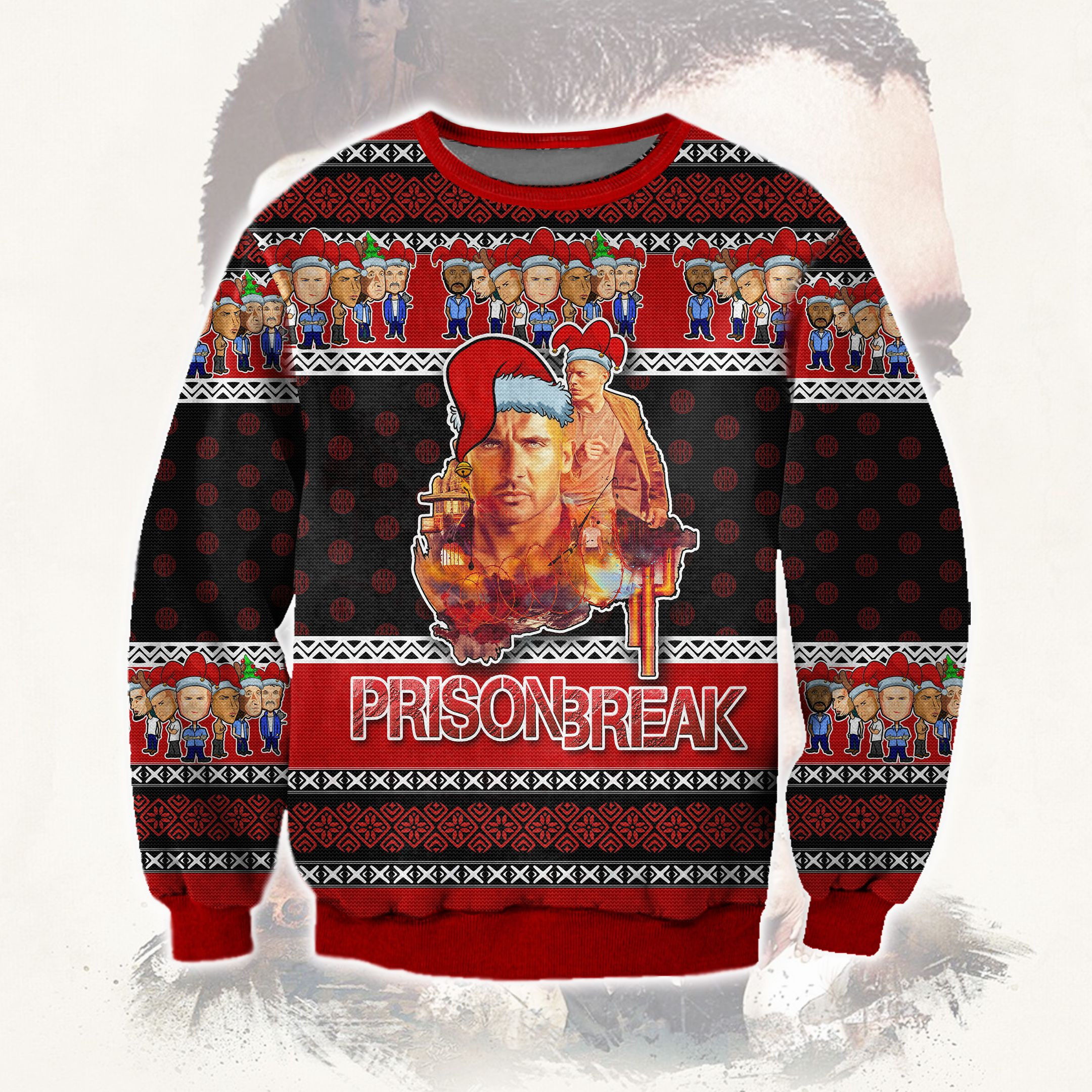 Prison Break Ugly Christmas Sweater Adult 3D Funny Matching for family