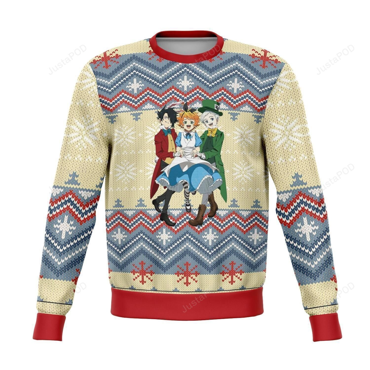 Promised Neverland Ugly Christmas Sweater Adult 3D Funny Matching for family