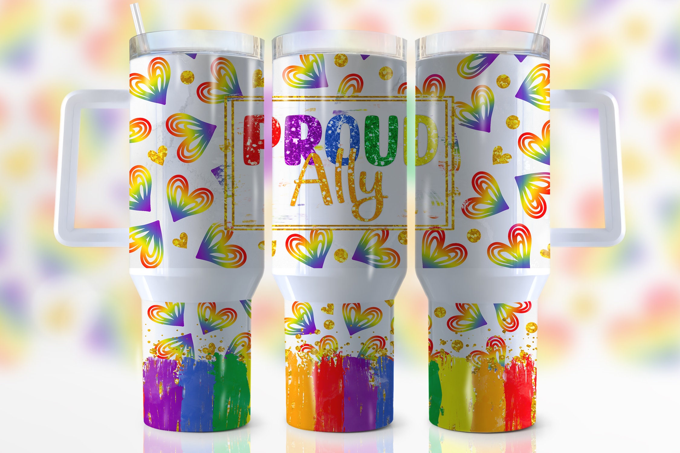 Proud Ally LGBTQ+ Custom Stanley Cup 40 oz 30 oz Tumbler With HandleTVC2301943