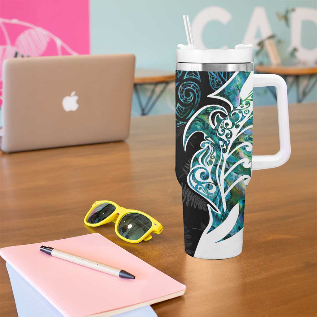 Proud Aotearoa Maori Silver Fern Mix Paua Shell Custom Stanley Cup 40 oz 30 oz Tumbler With HandleTVC2301359 - Image 5