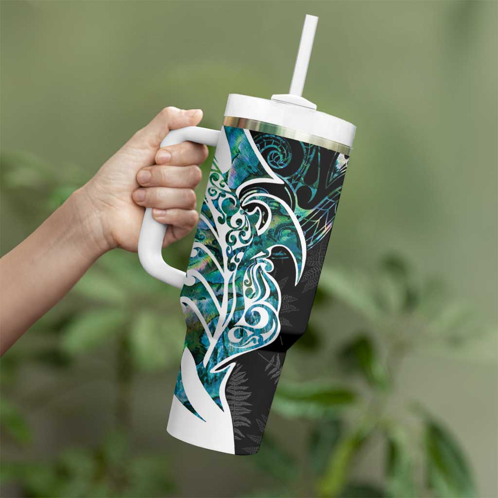 Proud Aotearoa Maori Silver Fern Mix Paua Shell Custom Stanley Cup 40 oz 30 oz Tumbler With HandleTVC2301359 - Image 3