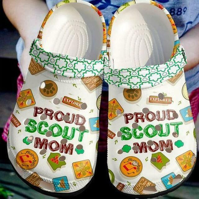 Proud Scout Mom Musics Personalized Gift For Lover Rubber clog Shoes Comfy Footwear