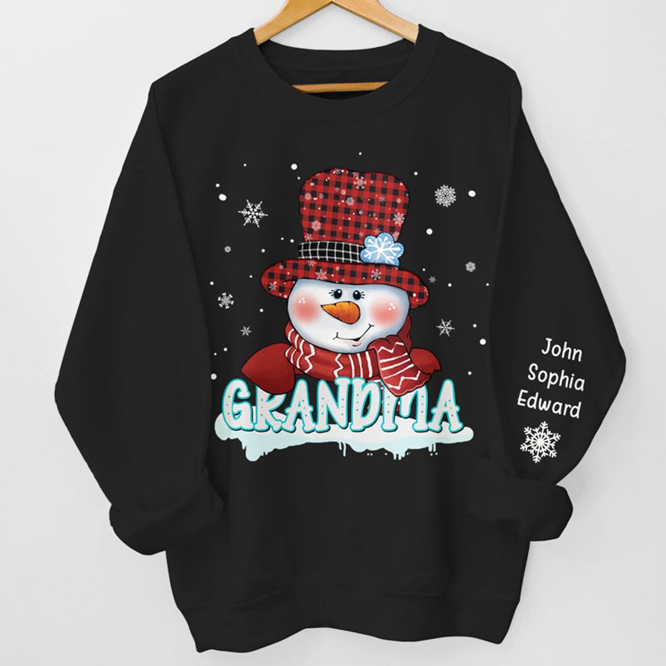 Proud To Be A Grandma - Family Personalized Sweatshirt With Design On Sleeve - Gift For Grandma