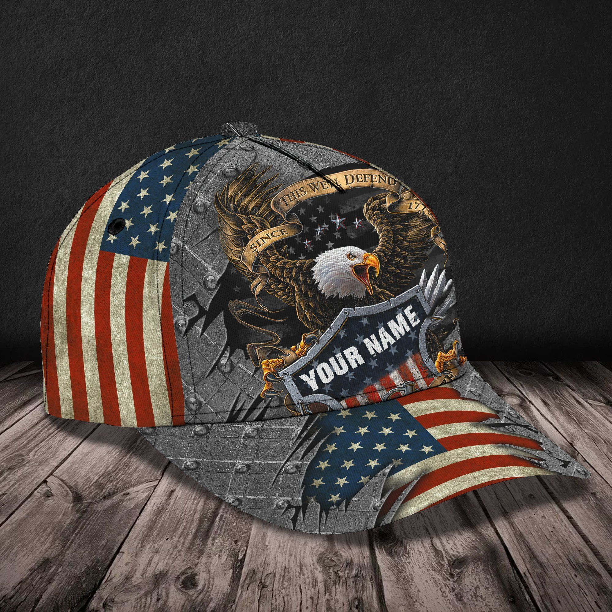 Proud To Be A Veteran Classic Cap 3D Personalized Trucker Hats Custom Hats Gifts For Men & Women