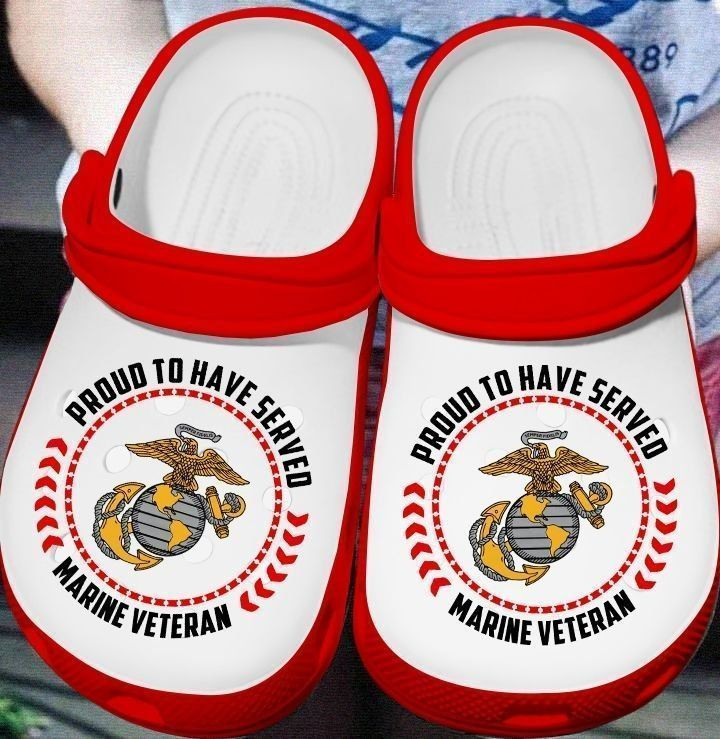 Proud To Have Served Marine Veteran Gift For Lover Rubber clog Shoes Comfy Footwear