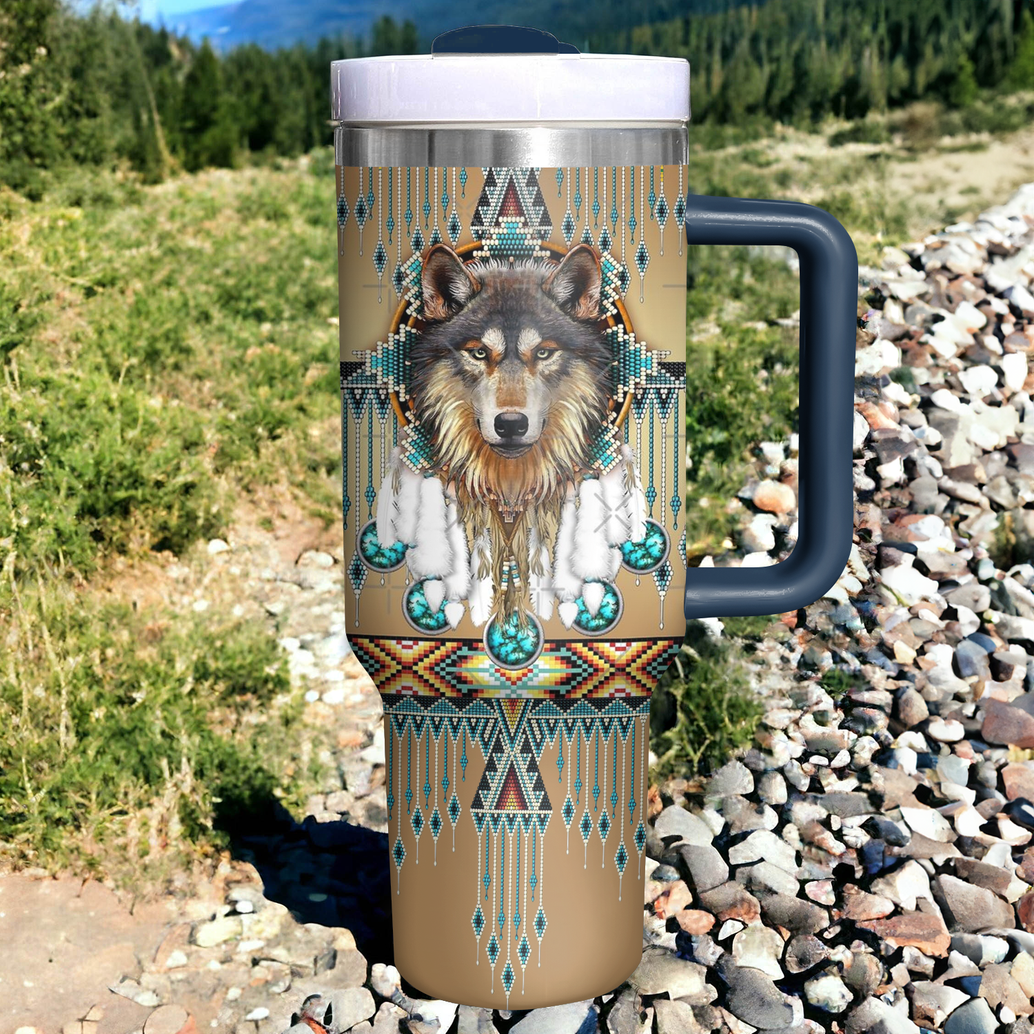 Proud Wolf Custom Stanley Cup 40 oz 30 oz Tumbler With HandleTVC2301727