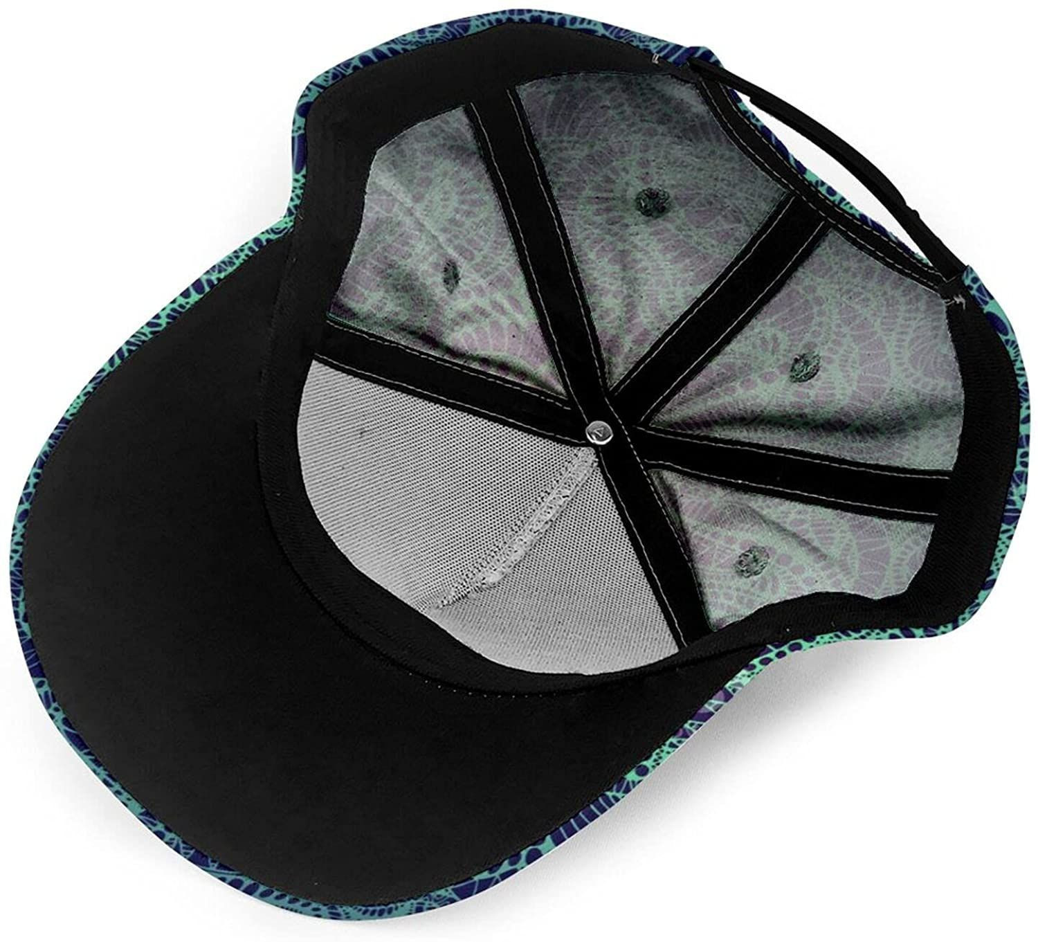Psychedelic Trippy Colorful Fractal Mandala Seamless Baseball Hat Cap 3D Visor Unisex Hip Hop Hat Classic Cap Trucker Hats Custom Hats Gifts For Men & Women
