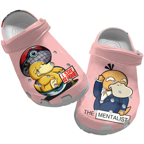 Psyduck Pokemon Anime Crocs Crocband Clogs Shoes Comfortable For Men Women and Kids