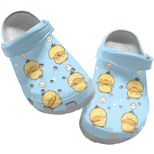 Psyduck Pokemon Anime Crocs Crocband Clogs Shoes Comfortable For Men Women and Kids