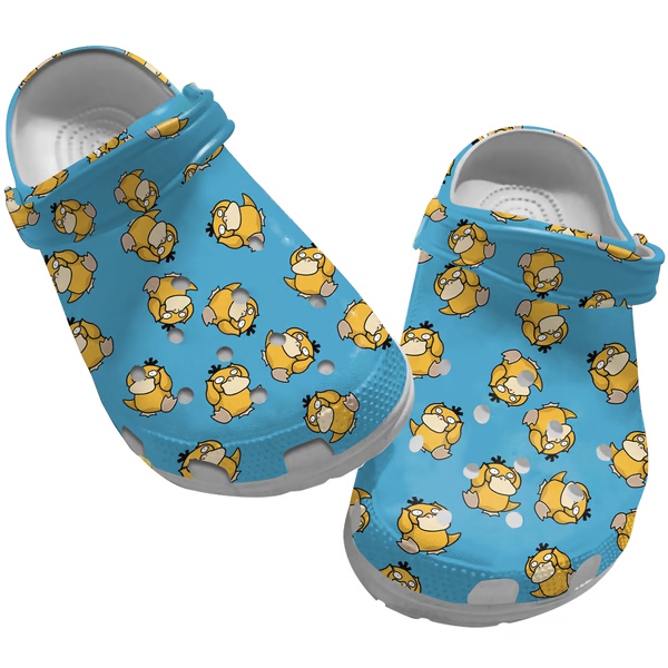 Psyduck Pokemon Anime Crocs Crocband Clogs Shoes Comfortable For Men Women and Kids