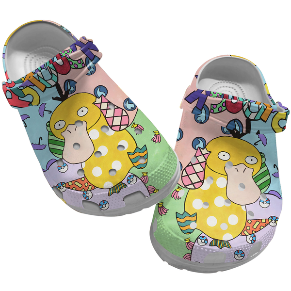 Psyduck Pokemon Anime Crocs Crocband Clogs Shoes Comfortable For Men Women and Kids