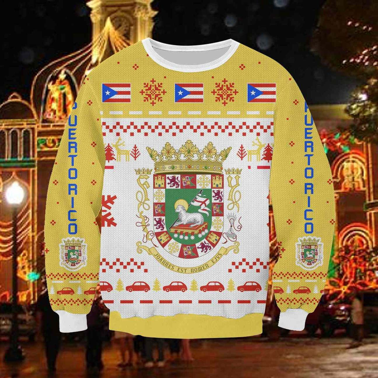 Puerto Rico 3D All Over Print Ugly Christmas Sweater Adult 3D Funny Matching for family