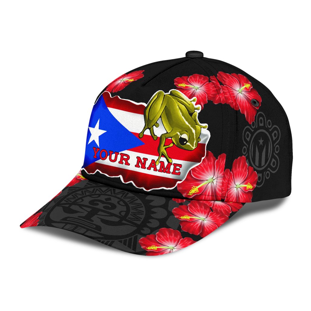 Puerto Rico Baseball Cap With Hibiscus Pattern, Puerto Rico Cap For Men And Women Trucker Hats Custom Hats Gifts For Men & Women