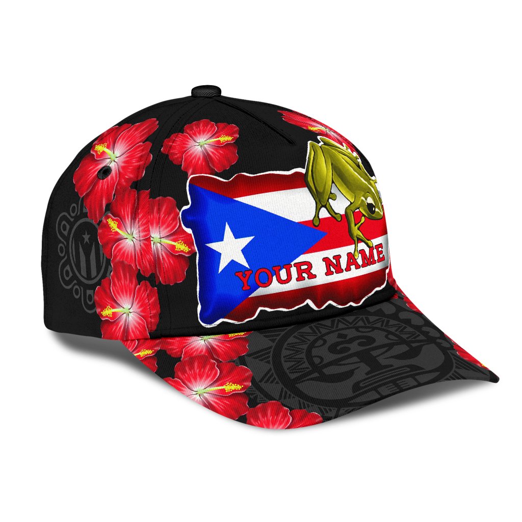 Puerto Rico Baseball Cap With Hibiscus Pattern, Puerto Rico Cap For Men And Women Trucker Hats Custom Hats Gifts For Men & Women